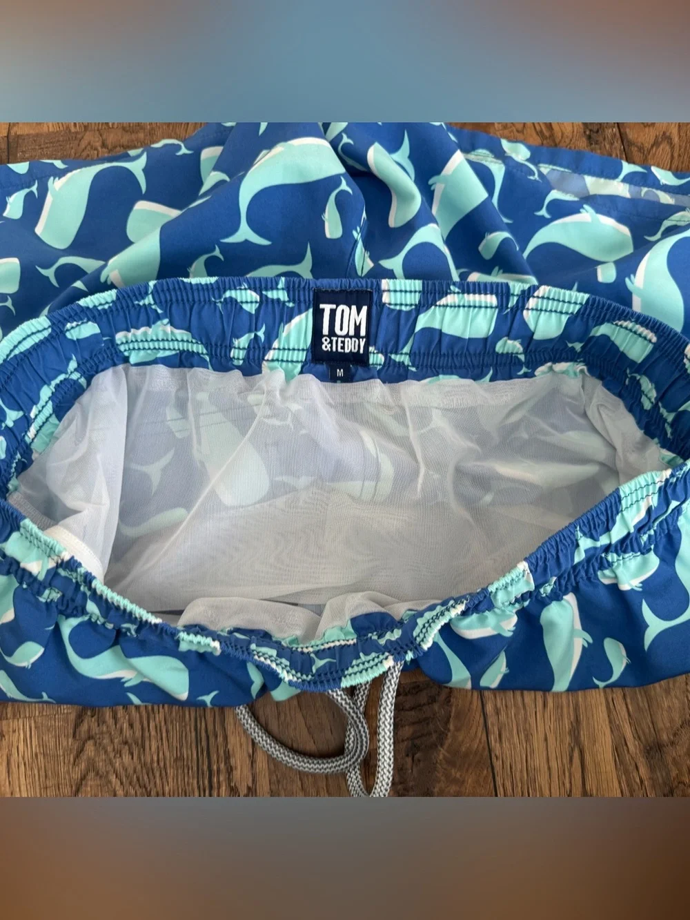 Tom &‎ Teddy Men's Swim Trunks Turtles Whales 2 Pair Size M C